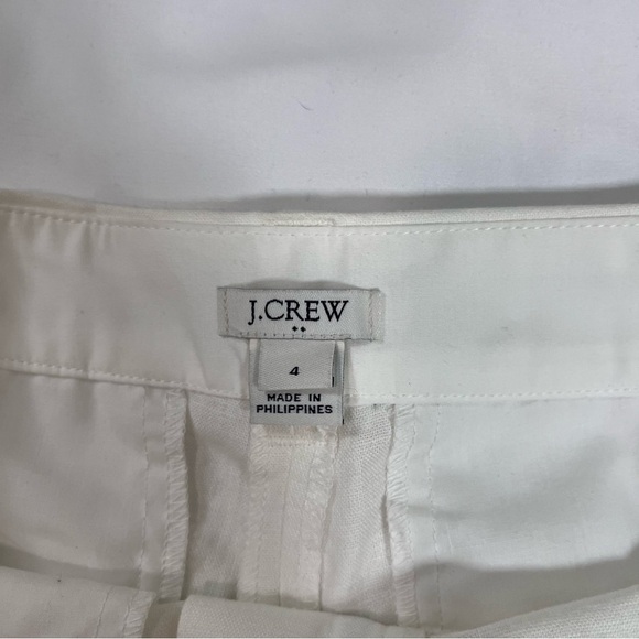 J. Crew High Waist Cream Scalloped Shorts - Picture 3 of 8